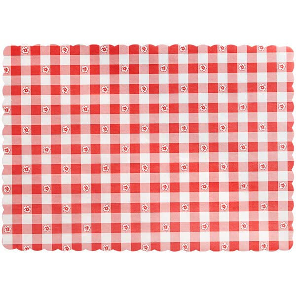 Disposable Paper Placemats – Premium, 50 Pack of White Scalloped Edge Placemats, Perfect Size 10x 14