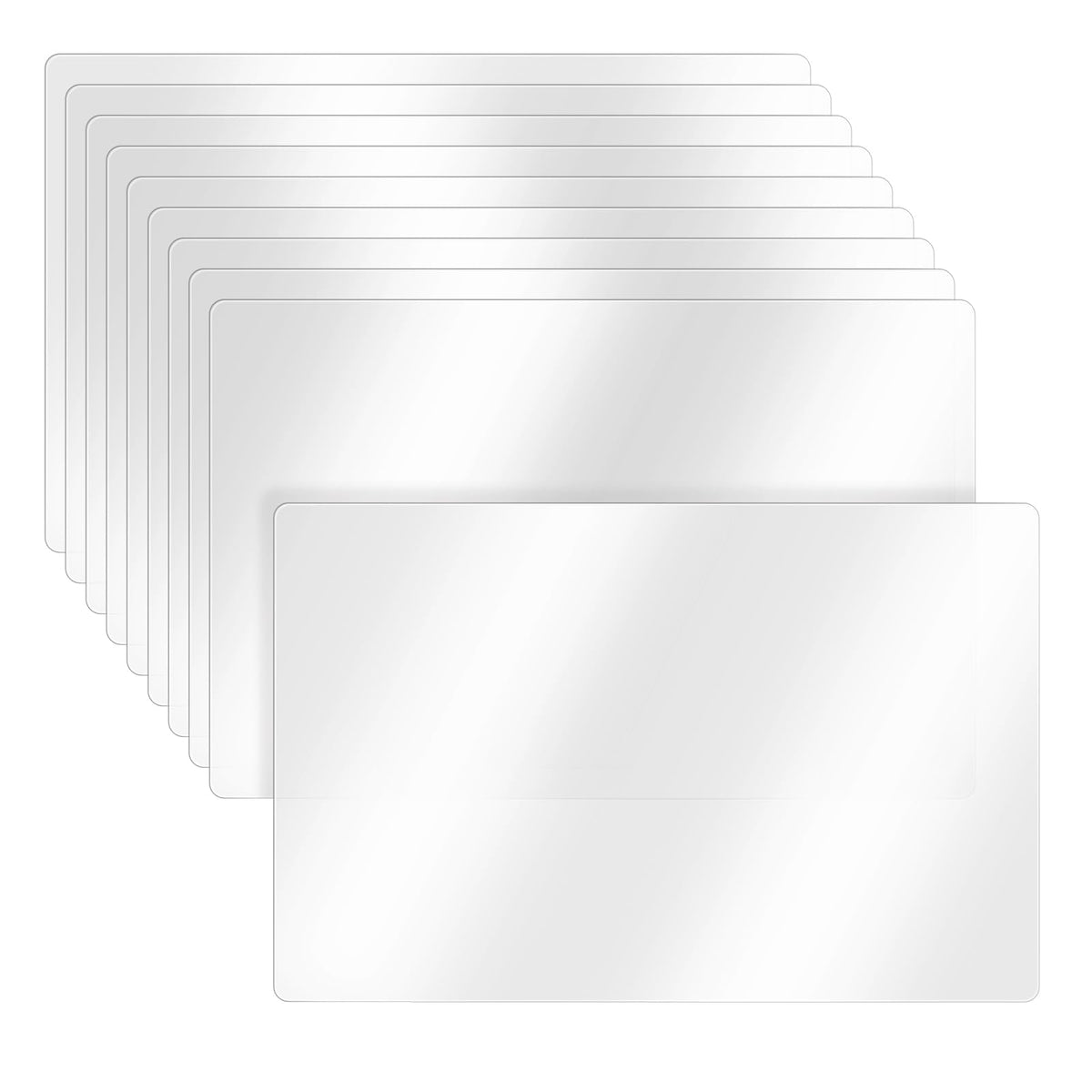 Tecmisse 30 PCS Plastic Placemat Heat Resistant Washable Table Mats, Clear Placemats for Table, Dining, Kitchen, Crafting and Shelf Liner, 17 x 11 Inch