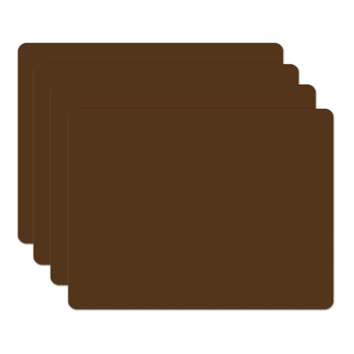 Silicone Placemats, Food-Grade Non-Slip Waterproof, Dining, Stain Resistant, Countertop Protector, Kitchen Counter Mat, Heat Resistant, Baking mat Dishwasher Safe (15.7x11.8Inch-4pack, Black)