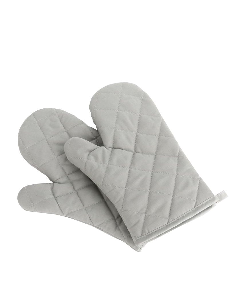 Oven Mitts, Premium Heat Resistant Kitchen Gloves Cotton & Polyester Quilted Oversized Mittens, 1 Pair (Pink)