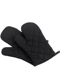 Oven Mitts, Premium Heat Resistant Kitchen Gloves Cotton & Polyester Quilted Oversized Mittens, 1 Pair (Pink)