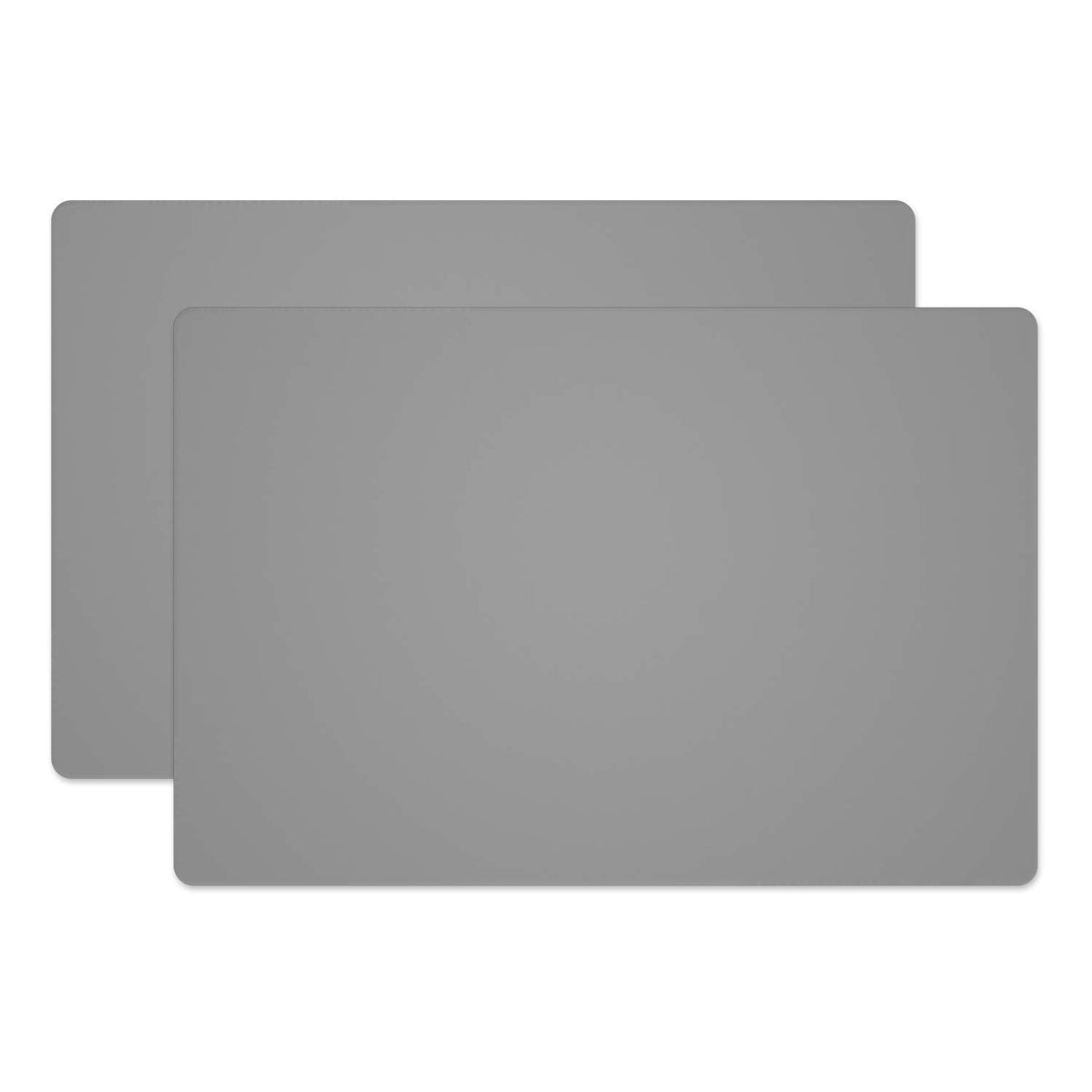 Silicone Placemats, Food-Grade Non-Slip Waterproof, Dining, Stain Resistant, Countertop Protector, Kitchen Counter Mat, Heat Resistant, Baking mat Dishwasher Safe (15.7x11.8Inch-4pack, Black)