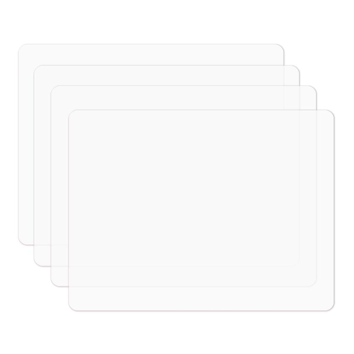 Silicone Placemats, Food-Grade Non-Slip Waterproof, Dining, Stain Resistant, Countertop Protector, Kitchen Counter Mat, Heat Resistant, Baking mat Dishwasher Safe (15.7x11.8Inch-4pack, Black)