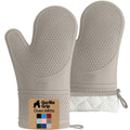GORILLA GRIP Silicone Oven Mitts, 550F Heat Resistant, 12.5x8.3, Black