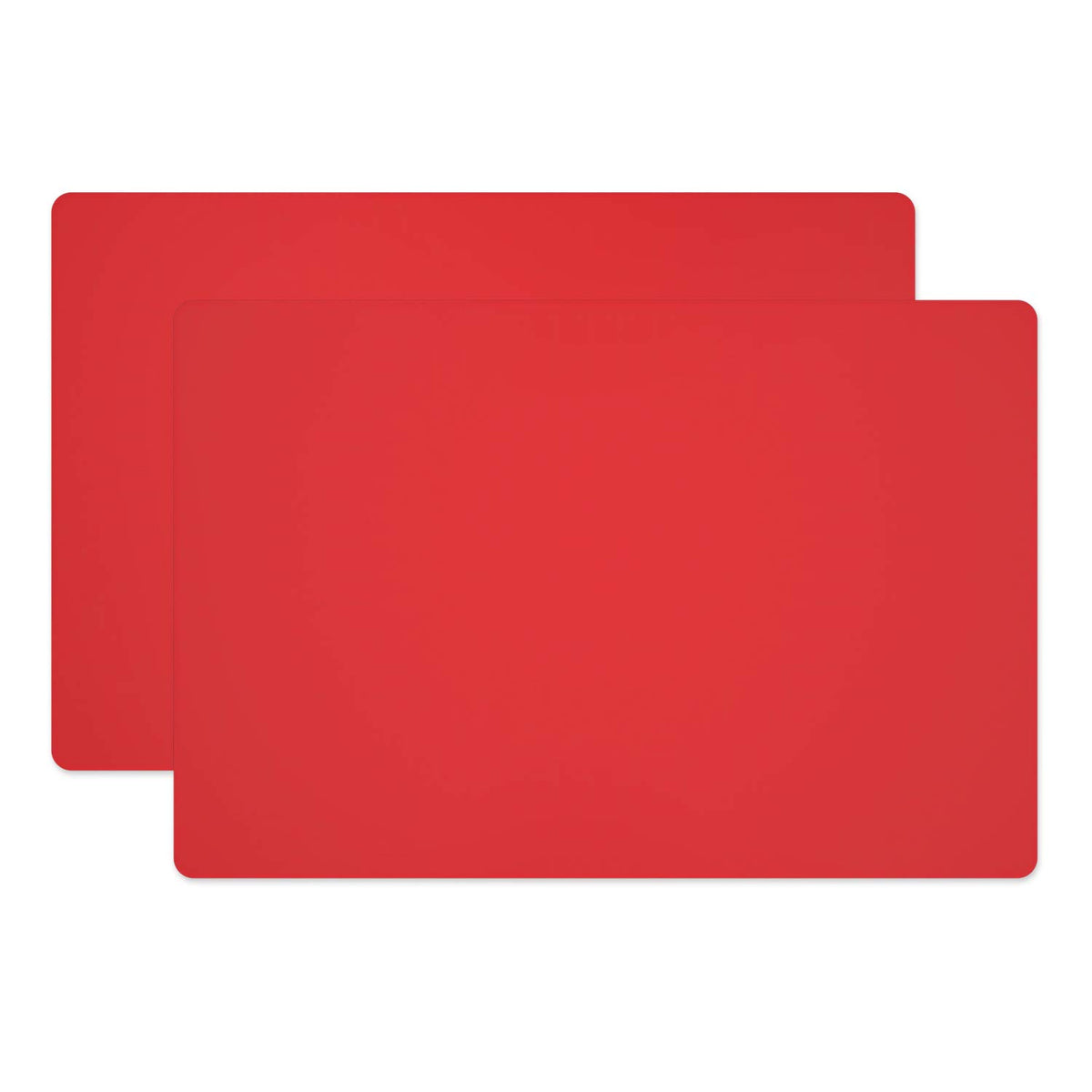 Silicone Placemats, Food-Grade Non-Slip Waterproof, Dining, Stain Resistant, Countertop Protector, Kitchen Counter Mat, Heat Resistant, Baking mat Dishwasher Safe (15.7x11.8Inch-4pack, Black)