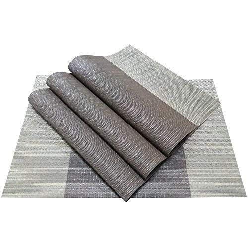 Zupro Pink Placemats Set of 4 Woven PVC 18"x12" for Indoor Outdoor Usage
