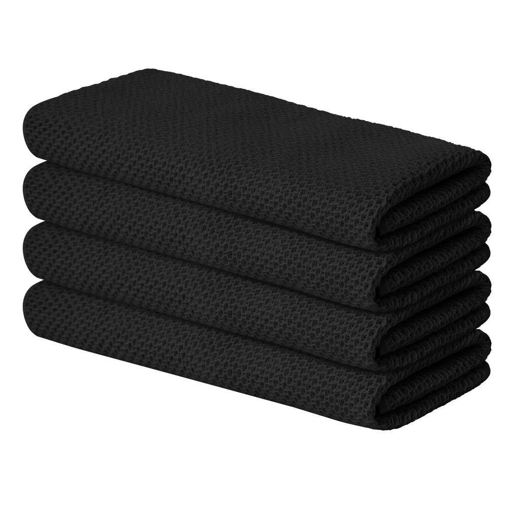 Artoid Mode 100% Cotton Beige Dark Coffee Brown Waffle Weave Kitchen Dish Cloths, 12x12 Inch Ultra Soft Absorbent Quick Drying Set of 6, Multicolor