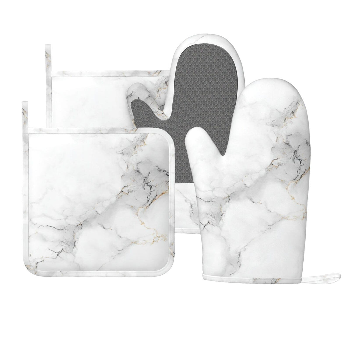 Mushroom Oven Mitts Pot Holders Set Silicone Vintage Magic Leaf Kitchen Gloves Potholders Heat Resistant for Chef Baking Cooking Grilling BBQ 4 Pack Mitt