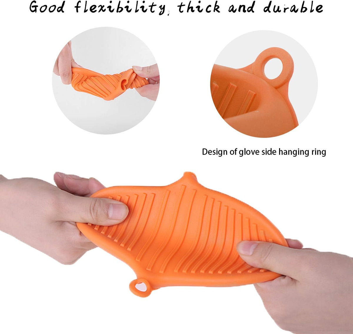 NEPAK 4 Pairs Silicone Cooking Pinch Grips Oven Mitts Potholder for Kitchen Cooking & Baking