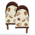 Folkulture Fall Oven Mitts, Heat Resistant,Caramel Brown Set of 2(5.75"x9")