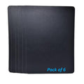 Nikalaz Set of 6 Placemats Made of Recycled Leather (18"x13", Dirty Brown)