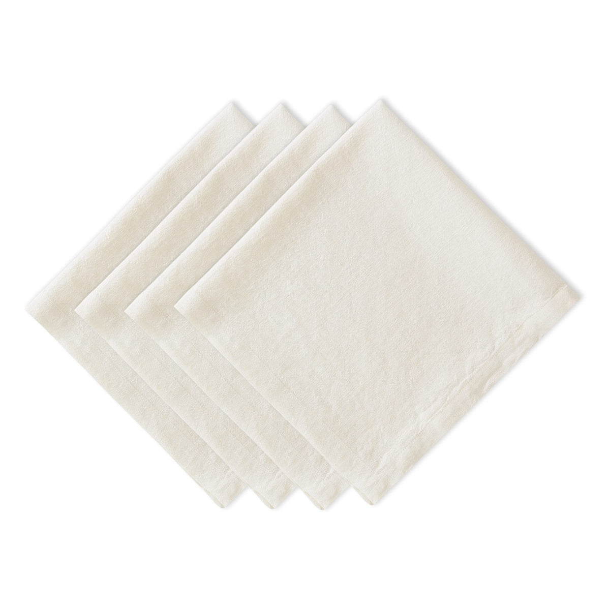DII Linen Tabletop Collection Machine Washable, Placemat Set, 14.5x20.5, Cream, 4 Piece