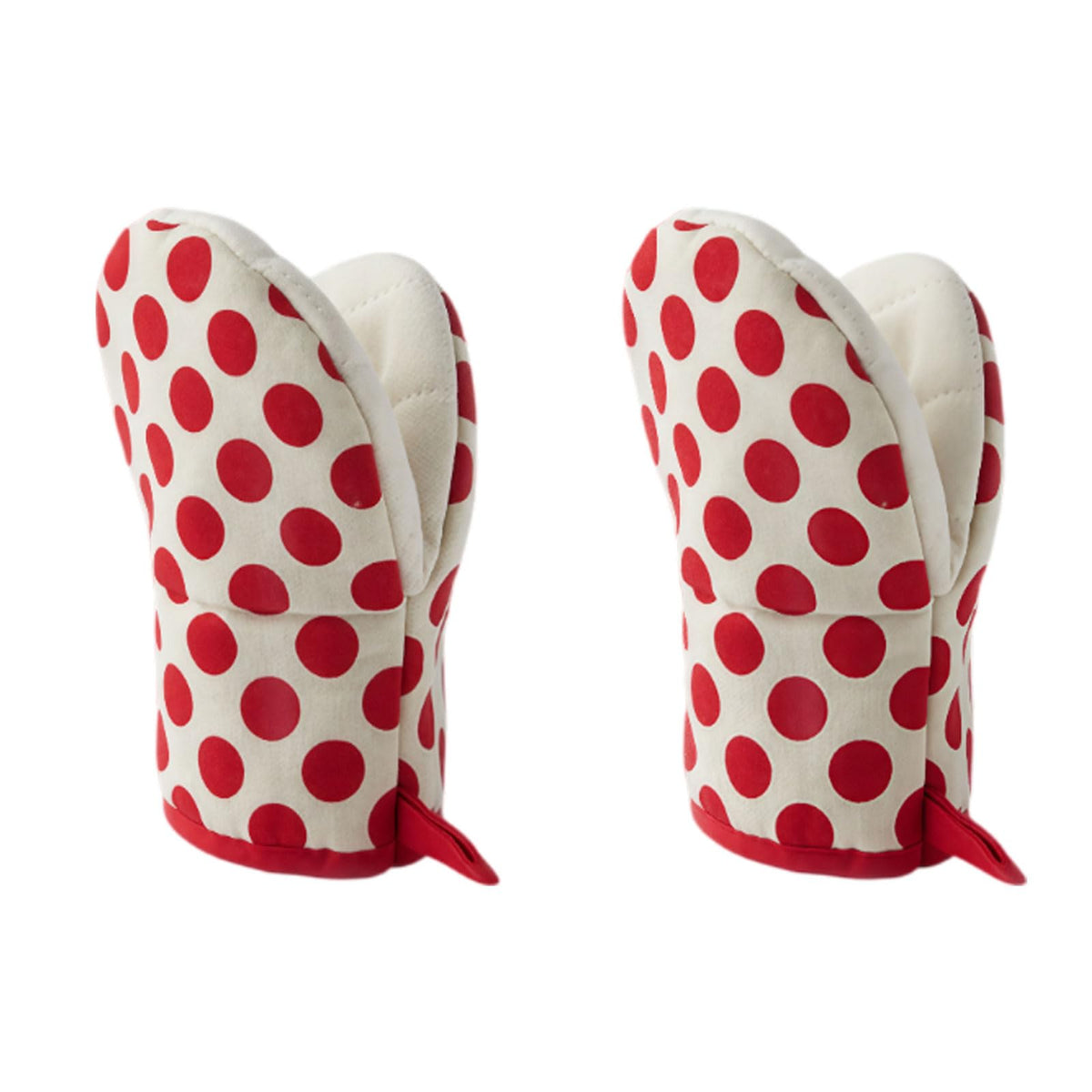 1 Pair Mini Oven Mitts,High Heat Resistant Oven Gloves,Kitchen Short Oven Mit with Hanging Loop for BBQ, Baking, Cooking and Grilling, (Khaki)
