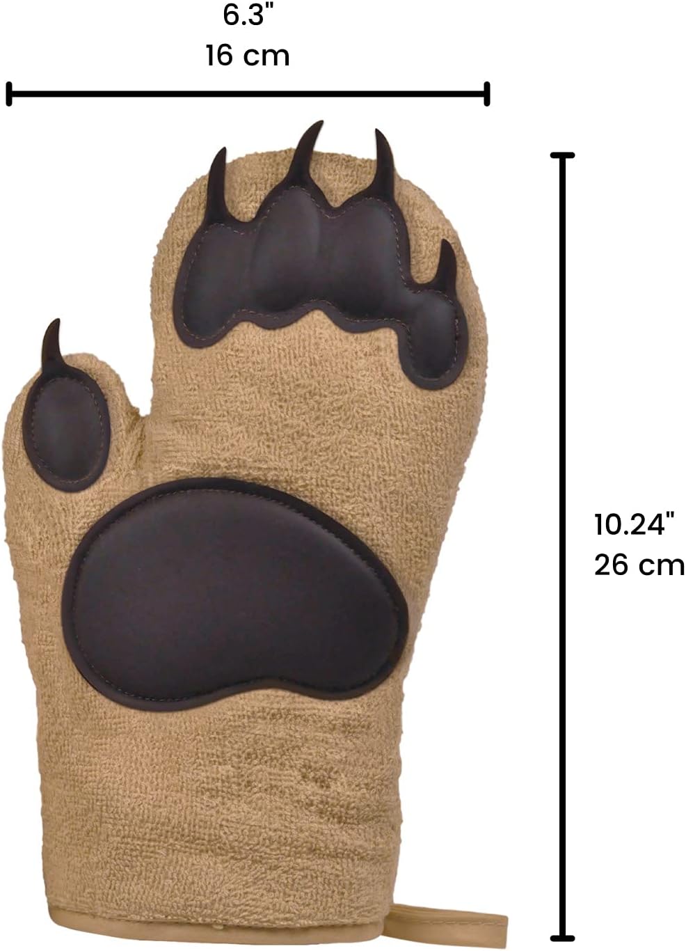 Genuine Fred Bear Hands Bear Paw Oven Mitts with Silicone Grip