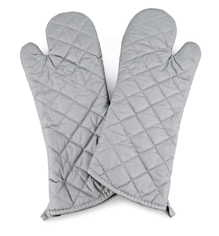 Linwnil Extra Long 23 Inch Heat Resistant Oven Gloves New Cotton Oven Mitts Kitchen Gloves High Temperature Cooking Tool BBQ Gloves (23-Inch)