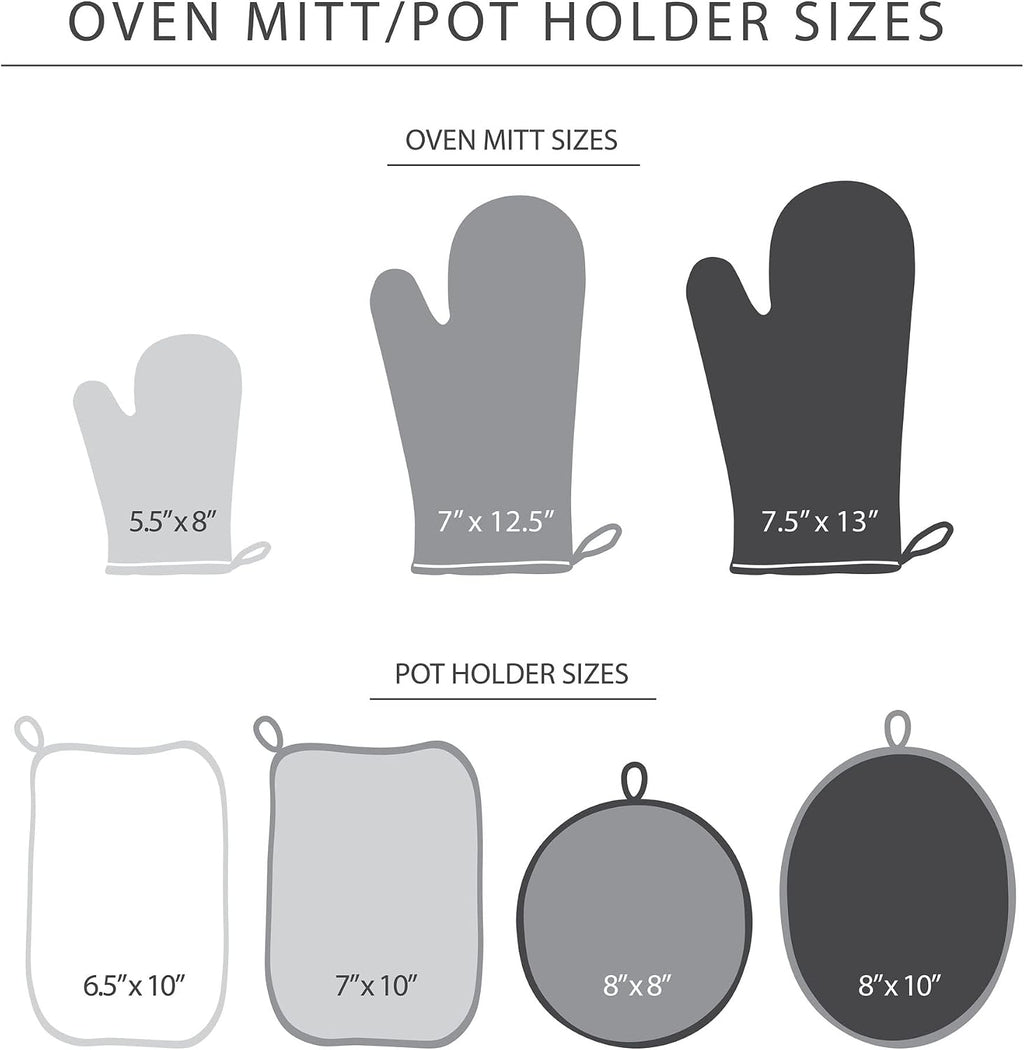 KitchenAid Beacon Two-Tone Non-Slip Mini Oven Mitt Set, Navy/Ink, 5.5"x8", 2 Piece