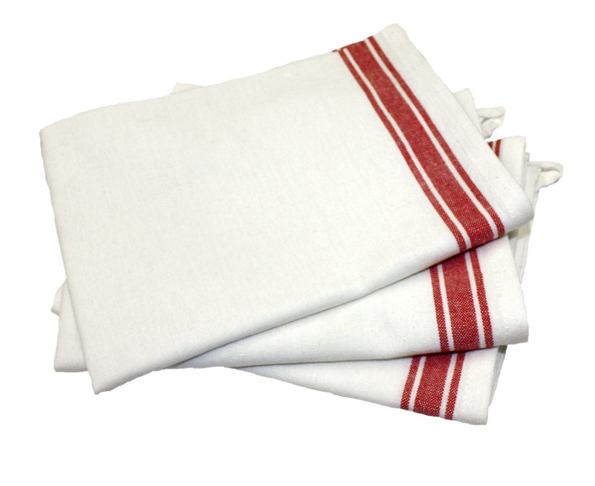 Aunt Martha's 18-Inch by 28-Inch Package of 3 Vintage Dish Towels,Cotton, Multi Striped, MultiStripe