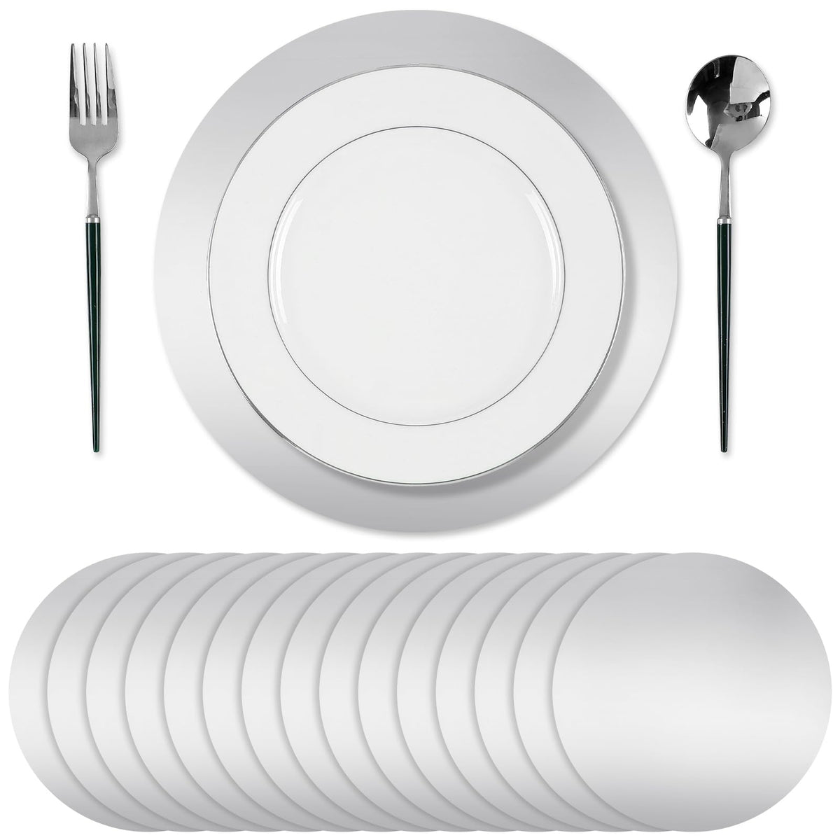 Tioncy 50 Pcs Gold Round Paper Placemats Disposable Table Mats