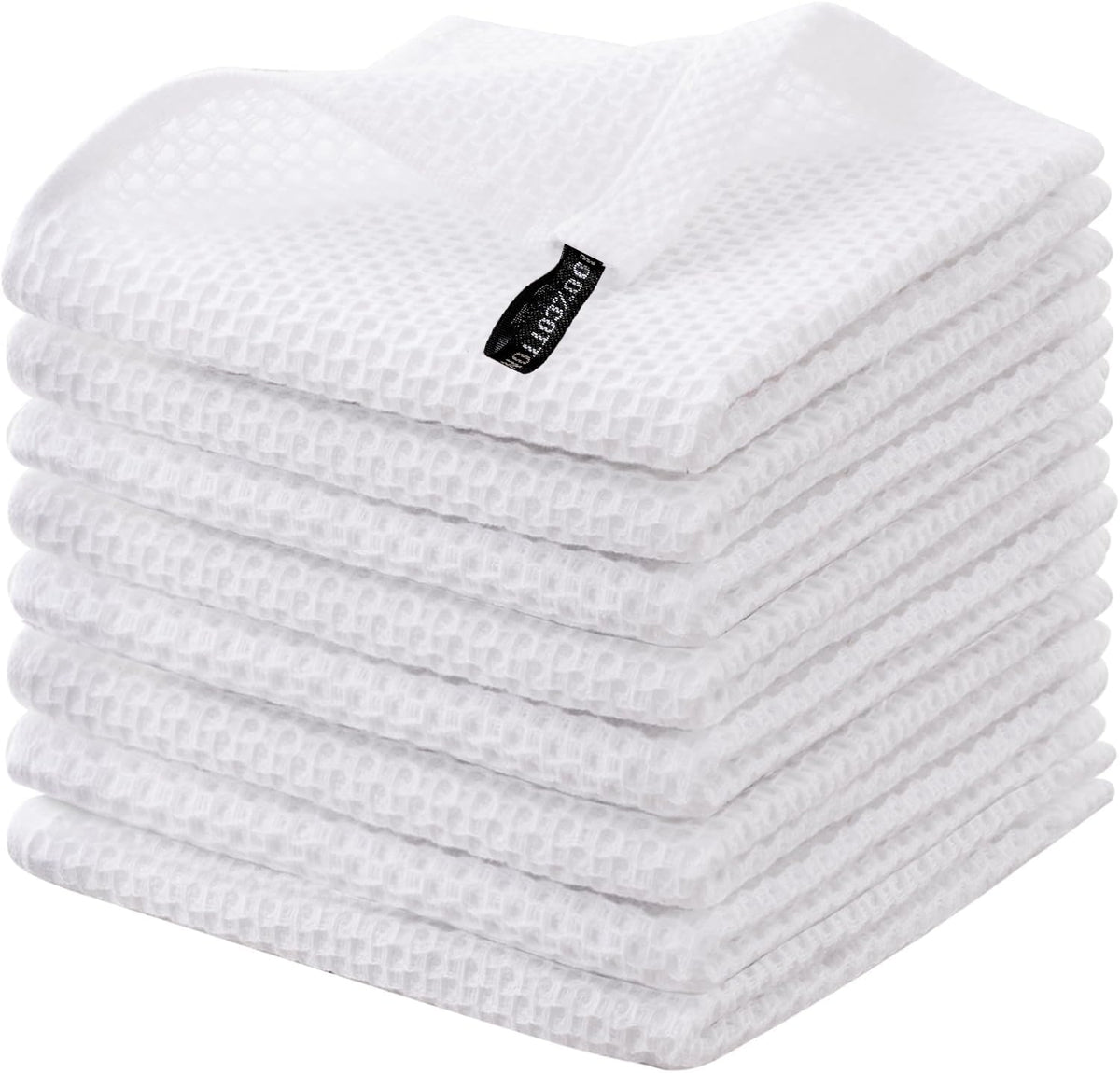 joybest Cotton Kitchen Towels, 4-Pack Waffle Weave Ultra Soft Absorbent Dish Towels Quick Drying Dish Cloths, 18 in x 28 in, Beige