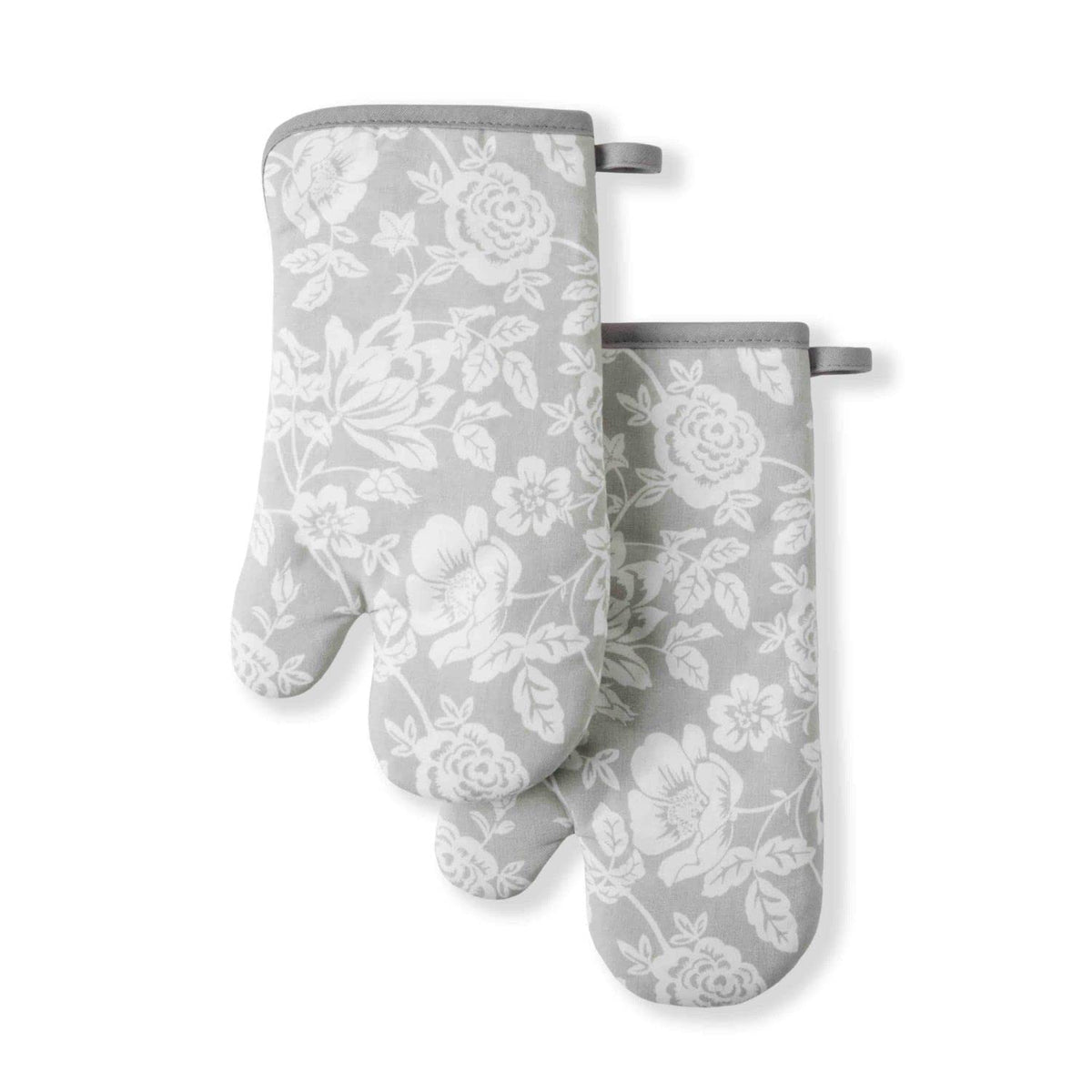 Martha Stewart Succulents Oven Mitt 2-Pack Set, Green, 7"x13"
