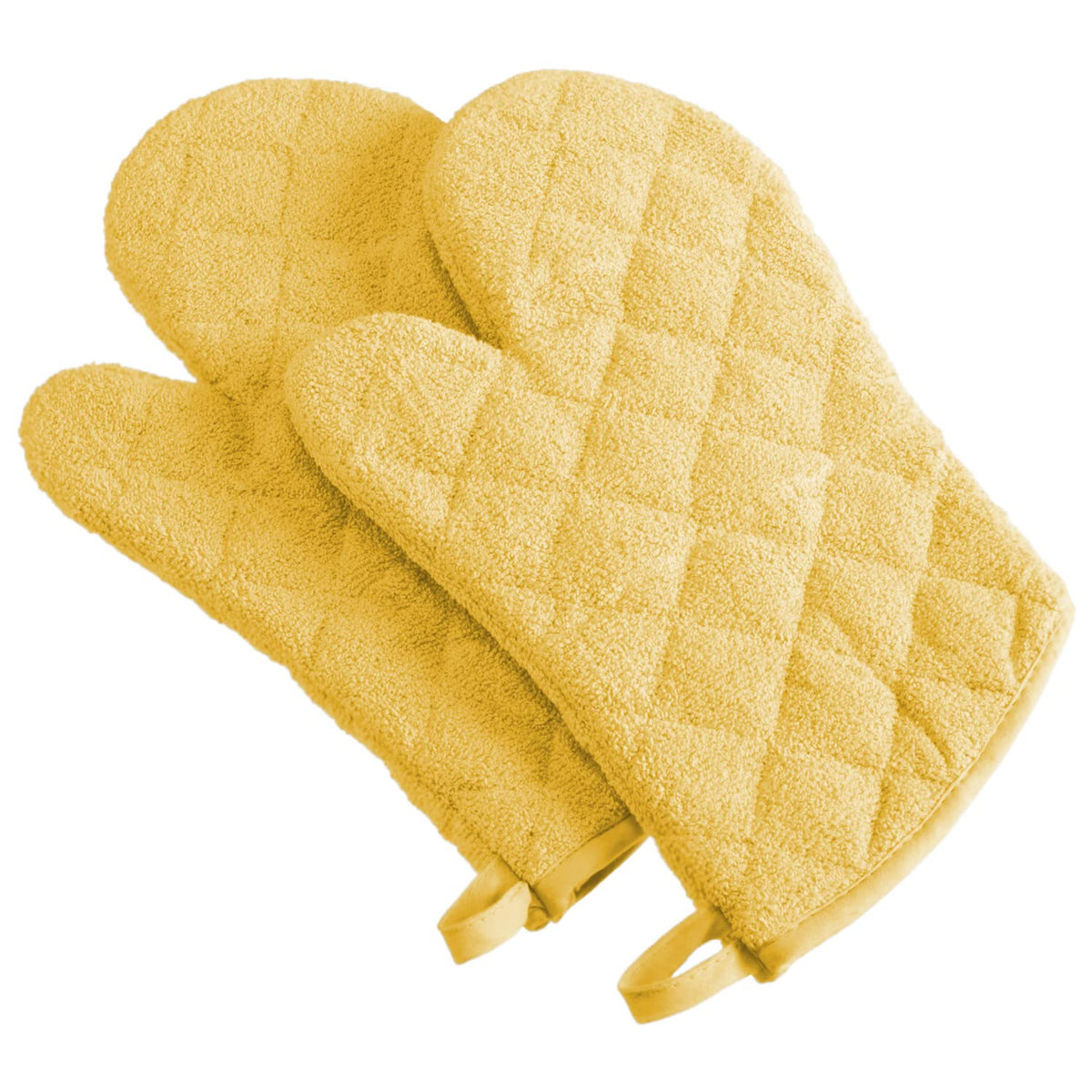 DII Basic Terry Collection 100% Cotton Quilted, Oven Mitt, Sage, 2 Piece