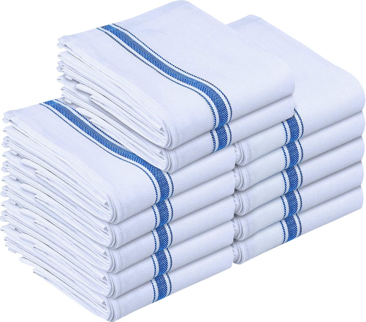 Utopia Towels Blue Dish Towels [12 Pack - 15 x 25 in] 100% Ring Spun Cotton