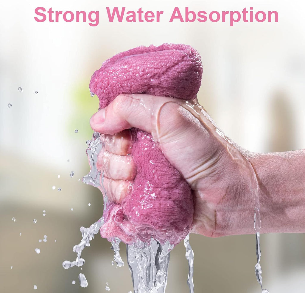 Bessrung 20 Packs Kitchen Cloth Dish Towels, Nonstick Oil Fast Drying Washcloths, Premium Dish Cloths for Kitchen, Car, Bathroom Cleaning, Reusable Highly Absorbent Cleaning Clothes, Mix-Colors