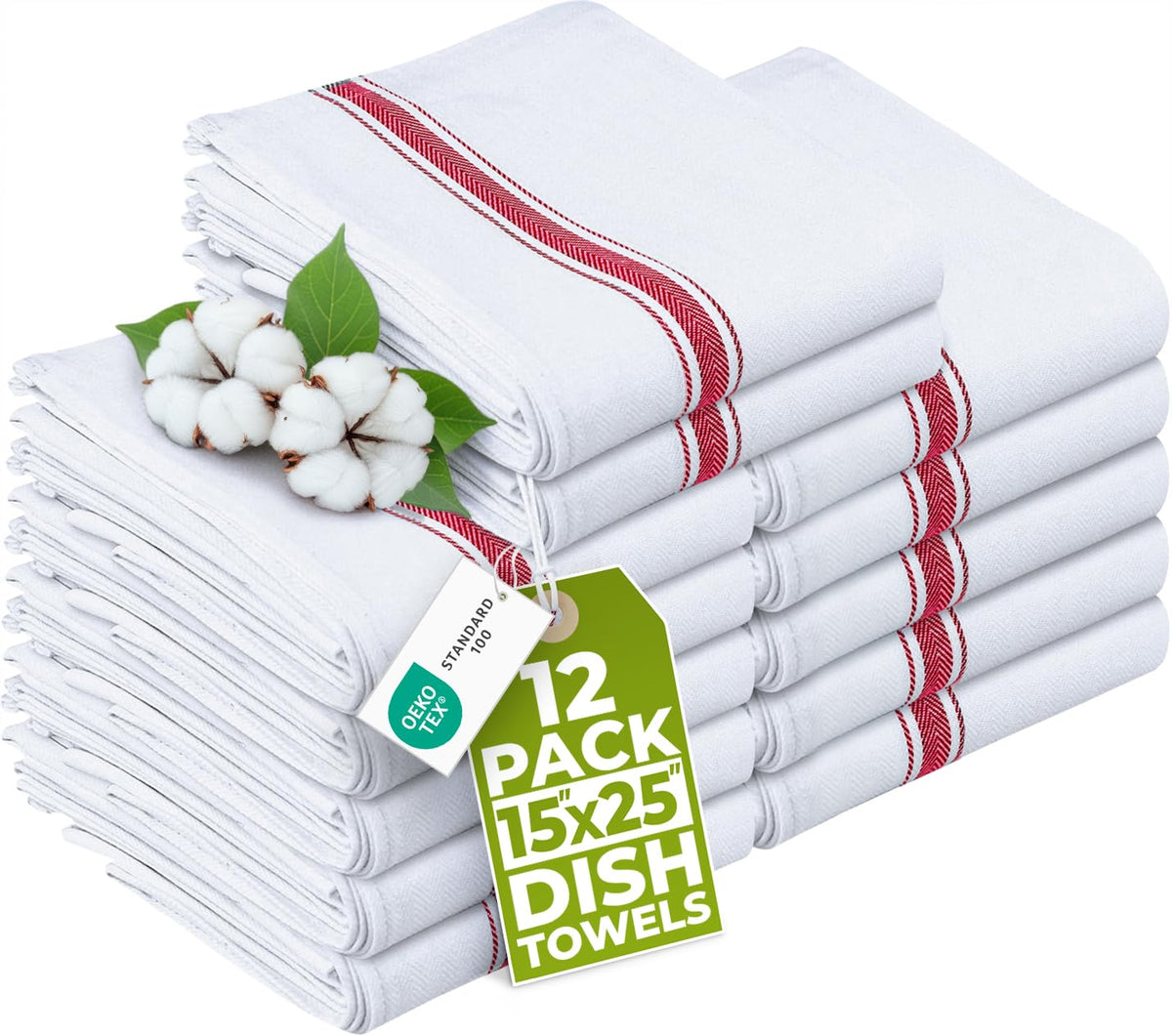 Utopia Towels Blue Dish Towels [12 Pack - 15 x 25 in] 100% Ring Spun Cotton