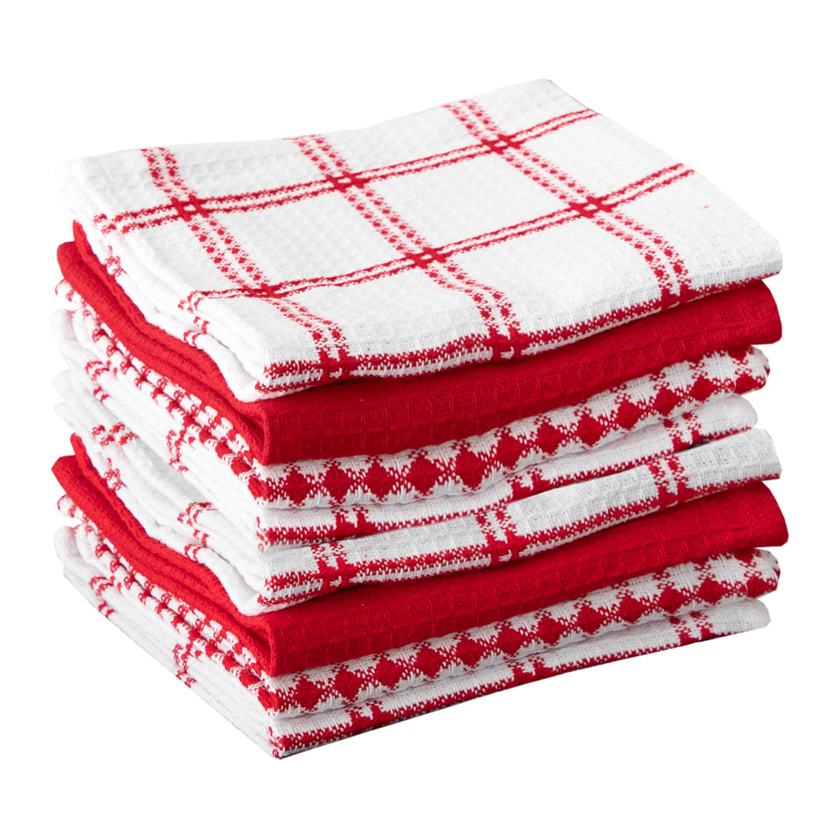 T-Fal Premium Waffle Dish Cloths: Highly Absorbent, Super Soft Long Lasting - 100% Cotton, 12"x13" Towel for Cleaning & Drying, (4-Pack), Sand
