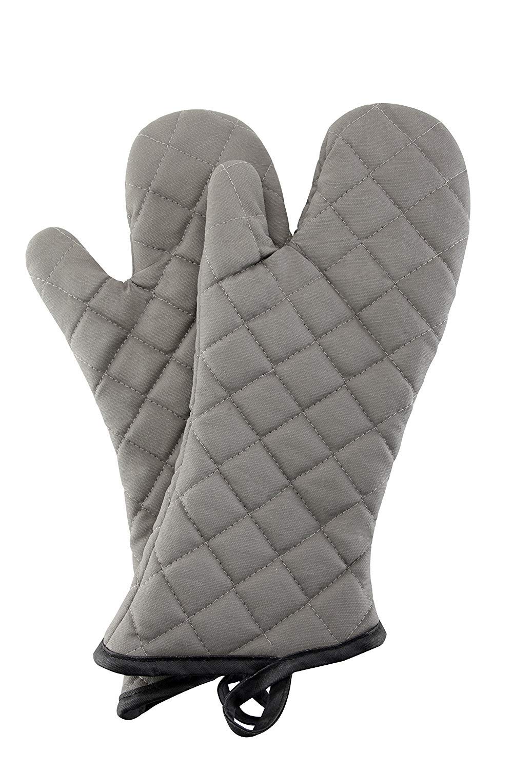 ARCLIBER Grey 13" Quilted Oven Mitts 1 Pair Flame Heat Resistant