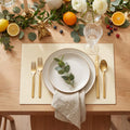 Artoid Mode Olive Green Faux Leather Placemats Set of 4