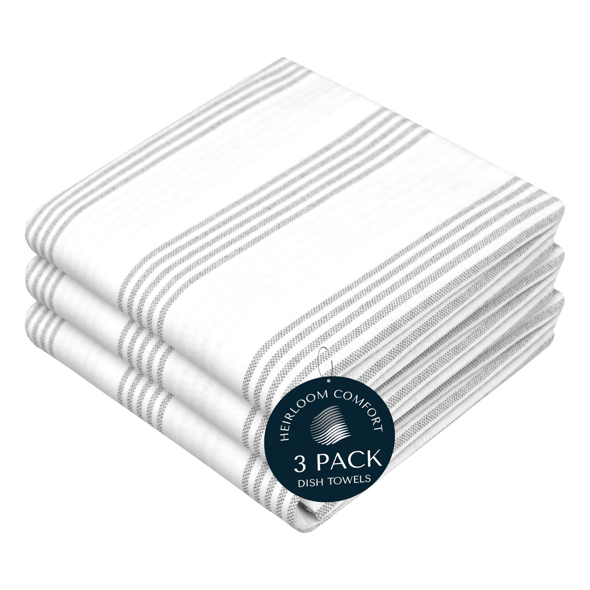 Rust Stripe Dish Towels, 5 Pack, 100% Cotton, Super Absorbent and Quick Dry, Multi Pin Striped Kitchen Towel Set, Durable Wash Cloths for Kitchen Use, Cleaning & Drying Dishes