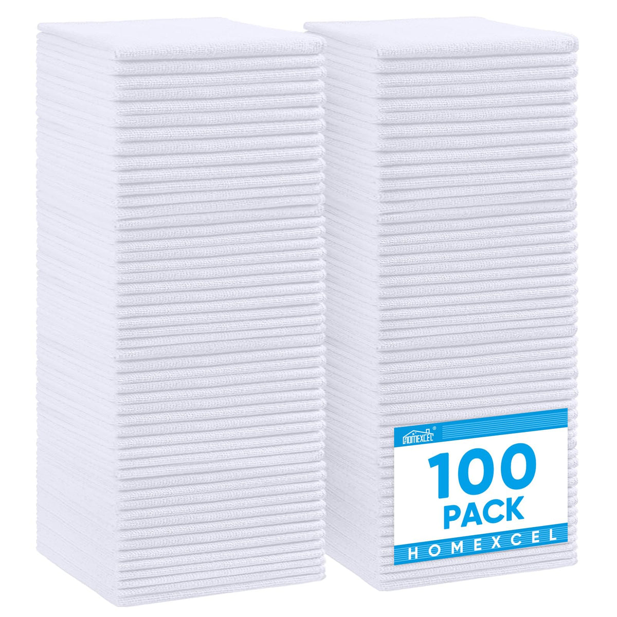 HOMEXCEL Microfiber Cleaning Cloth, Kitchen Towels 12 Pack, Lint Free, Scratch-Free, Highly Absorbent, Reusable Dish Towels for Kitchen and Household