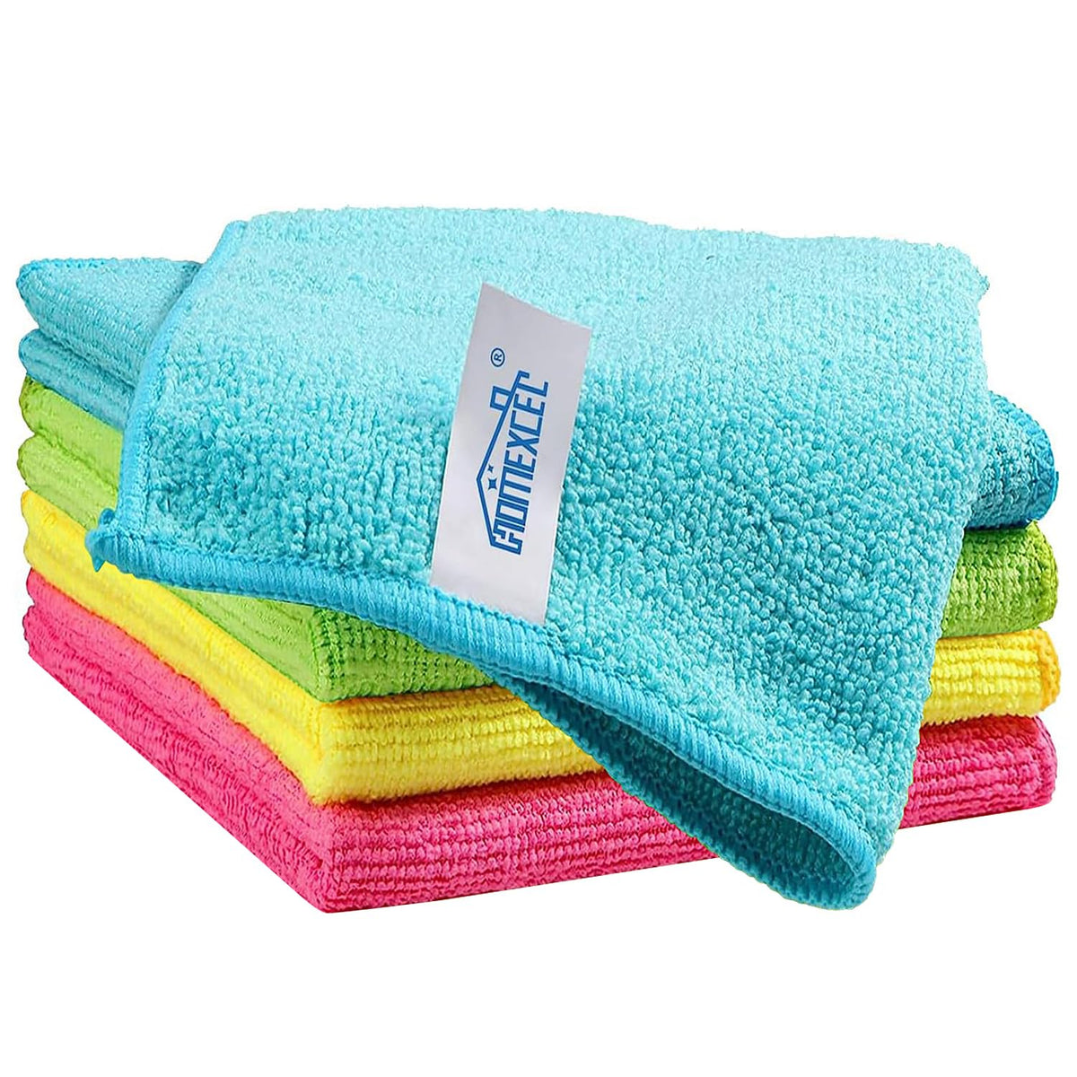 HOMEXCEL Microfiber Cleaning Cloth, Kitchen Towels 12 Pack, Lint Free, Scratch-Free, Highly Absorbent, Reusable Dish Towels for Kitchen and Household