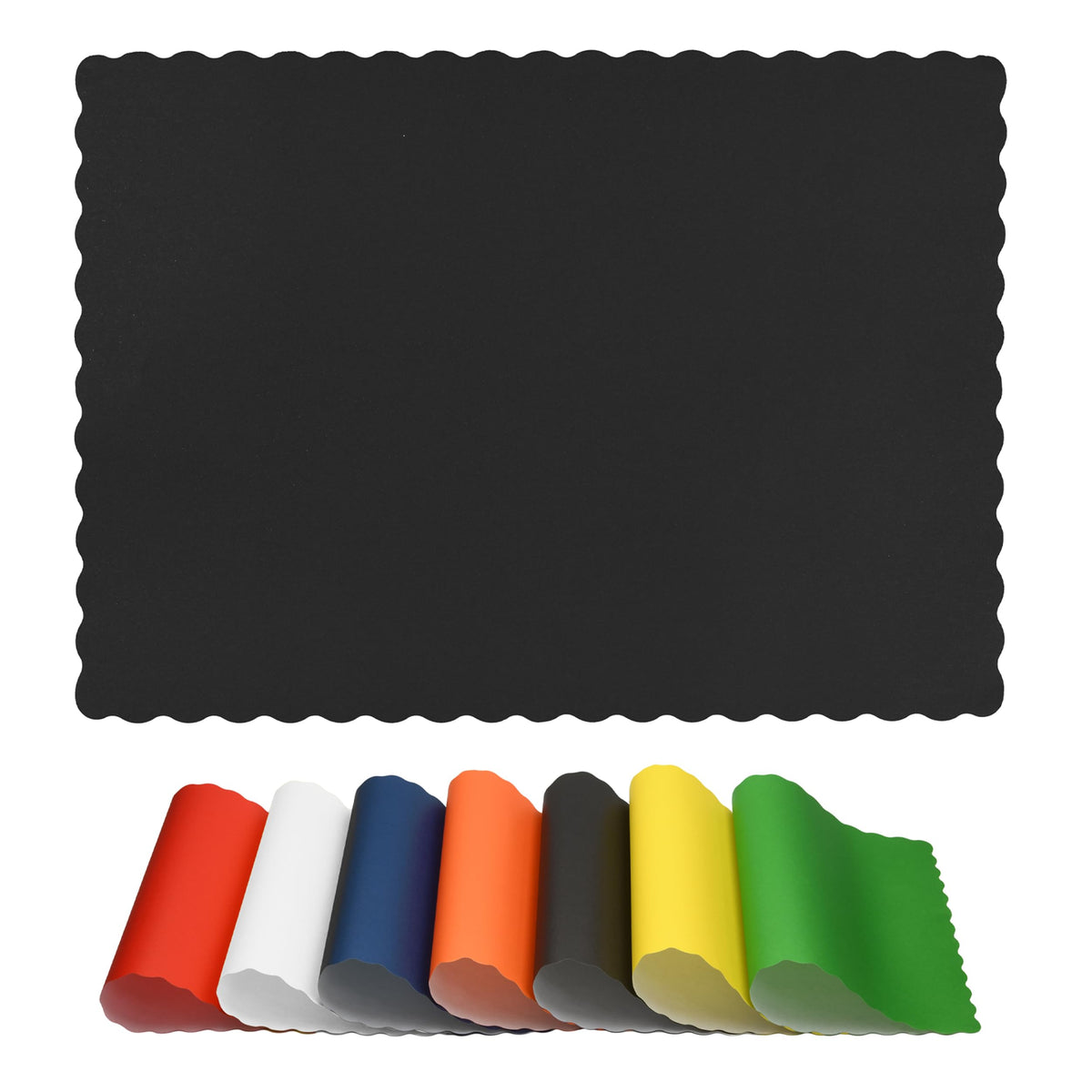 Disposable Paper Placemats – Premium, 50 Pack of White Scalloped Edge Placemats, Perfect Size 10x 14