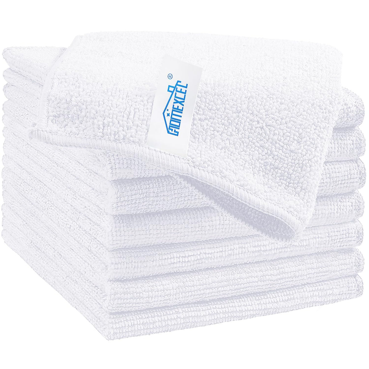 HOMEXCEL Microfiber Cleaning Cloth, Kitchen Towels 12 Pack, Lint Free, Scratch-Free, Highly Absorbent, Reusable Dish Towels for Kitchen and Household