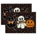 Artoid Mode Ghost Cat Halloween Round Placemats Set of 4-14 Inch