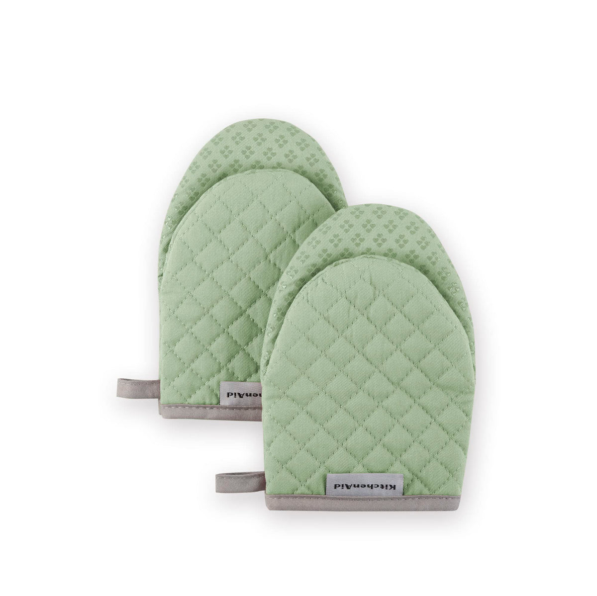 KitchenAid Asteroid Mini Oven Mitt Set, 5.5"x8", Milkshake Tan, 2 Piece