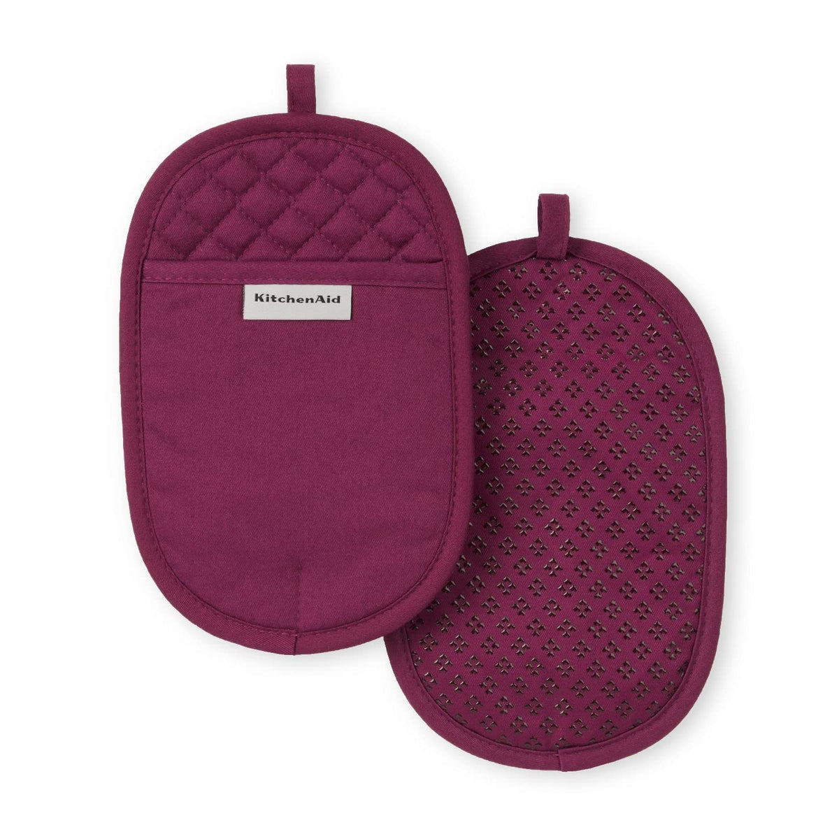KitchenAid Asteroid Pot Holder 2-Pack Set, Blue Velvet, 6.5"x10"