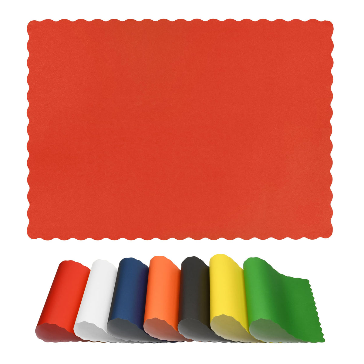 Disposable Paper Placemats – Premium, 50 Pack of White Scalloped Edge Placemats, Perfect Size 10x 14