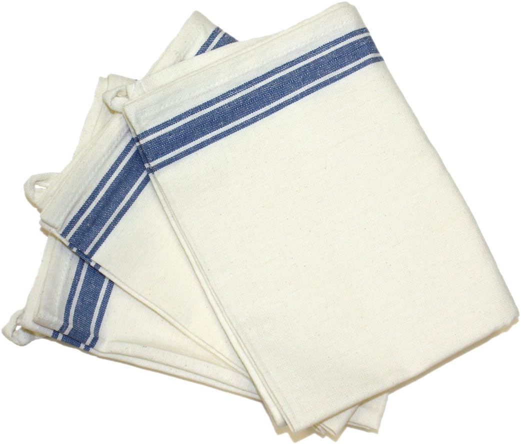 Aunt Martha's 18-Inch by 28-Inch Package of 3 Vintage Dish Towels,Cotton, Multi Striped, MultiStripe