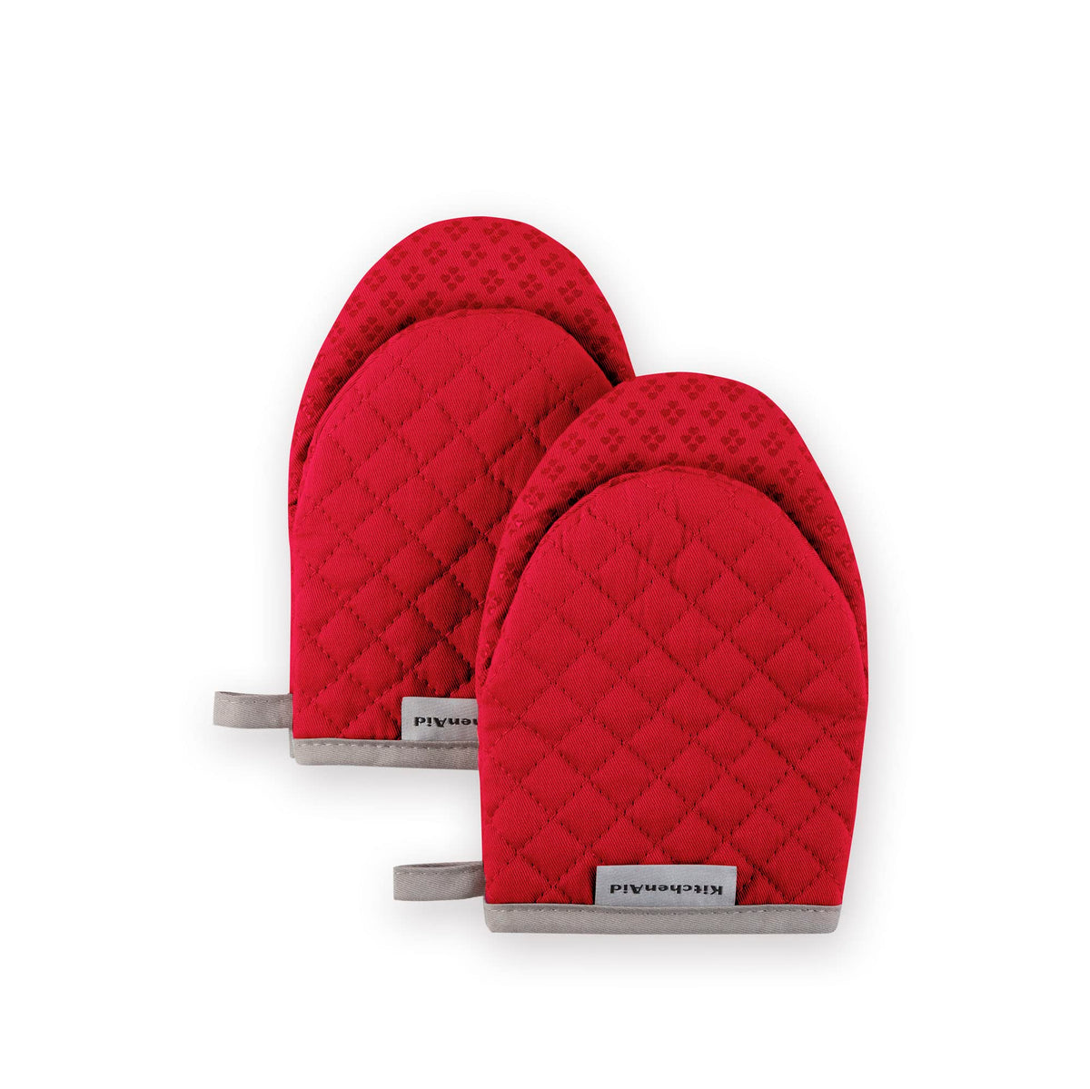 KitchenAid Asteroid Mini Oven Mitt Set, 5.5"x8", Milkshake Tan, 2 Piece