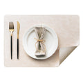 DOLOPL Placemats Set of 6, Reversible Dual-Color Faux Leather Place Mats