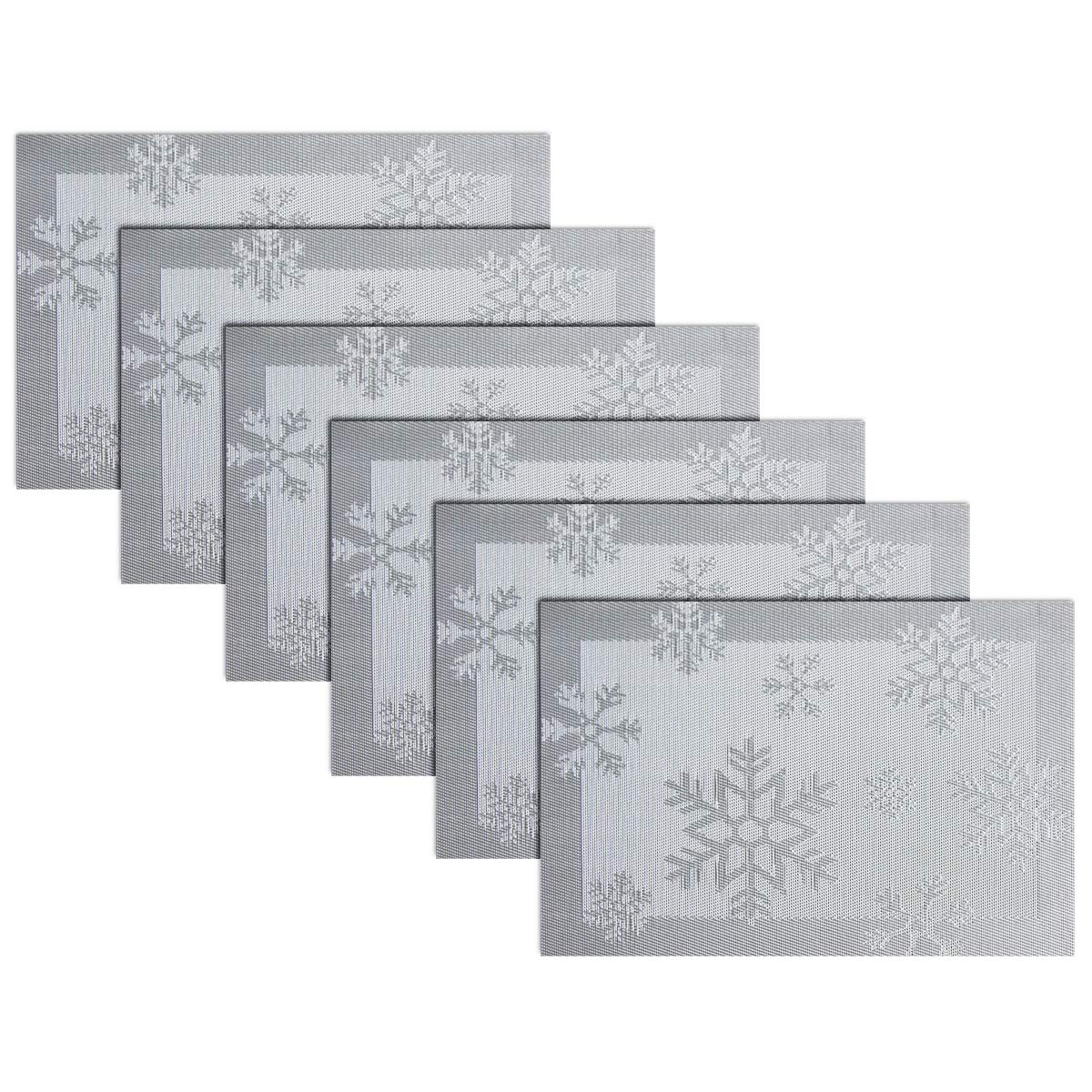 PIGCHCY Placemats,Washable Vinyl Woven Table Mats,Elegant Durable Placemats for Dining Table Set of 4 (18 x 12 inches, Navy Blue)