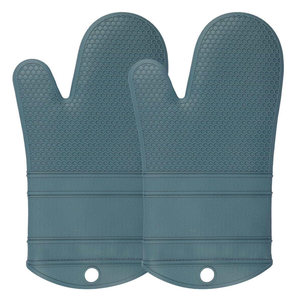 Yutat Silicone Oven Mitts - Oven Mitts and Pot Holders Sets Made of Non-Slip & BPA-Free Silicone, High Heat Resistant 500 Degrees, Perfect for Kitchen Cooking Baking BBQ, 4Pcs Set, Peak Green