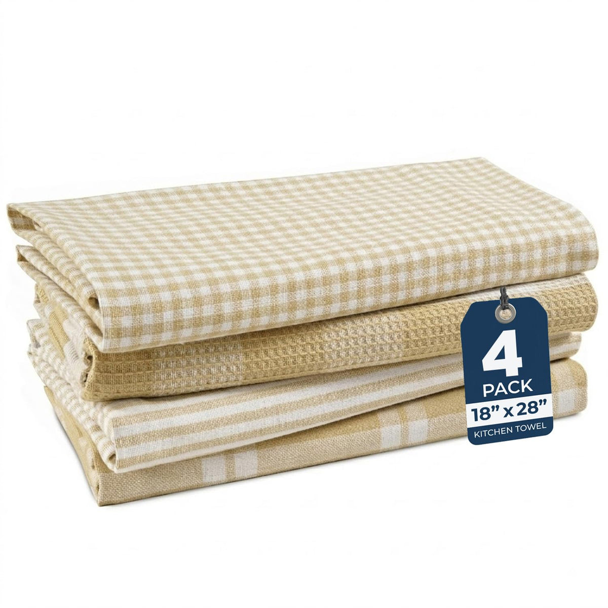 LANE LINEN Dish Towels for Kitchen 100% Cotton Tightly Woven 6 Pack - Olive