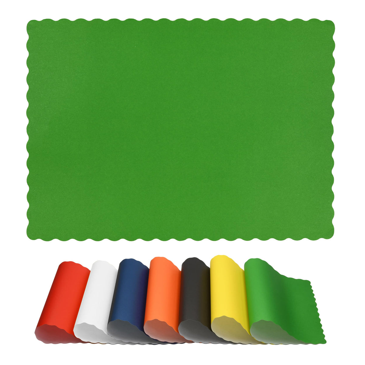 Disposable Paper Placemats – Premium, 50 Pack of White Scalloped Edge Placemats, Perfect Size 10x 14