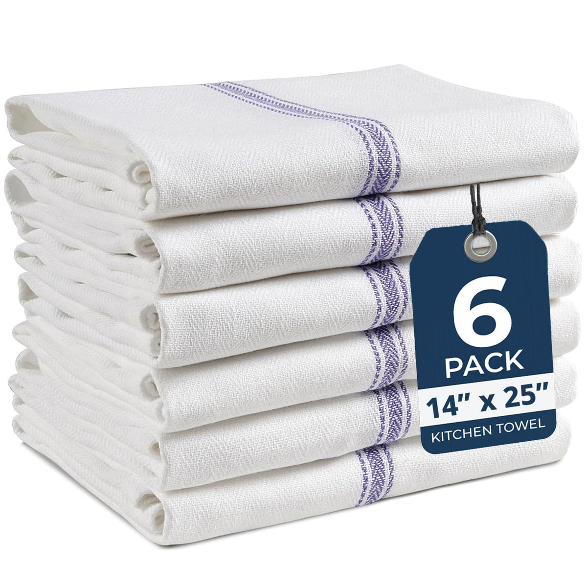 LANE LINEN Kitchen Hand Towels 100% Cotton Absorbent Lint-Free 12 Pack