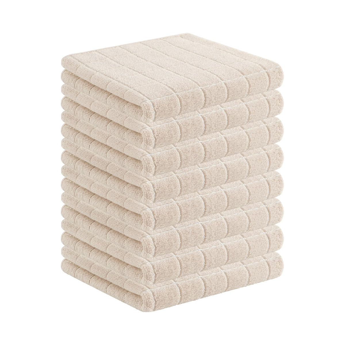 Homaxy 100% Cotton Terry Kitchen Towels, 4 Pack, Black
