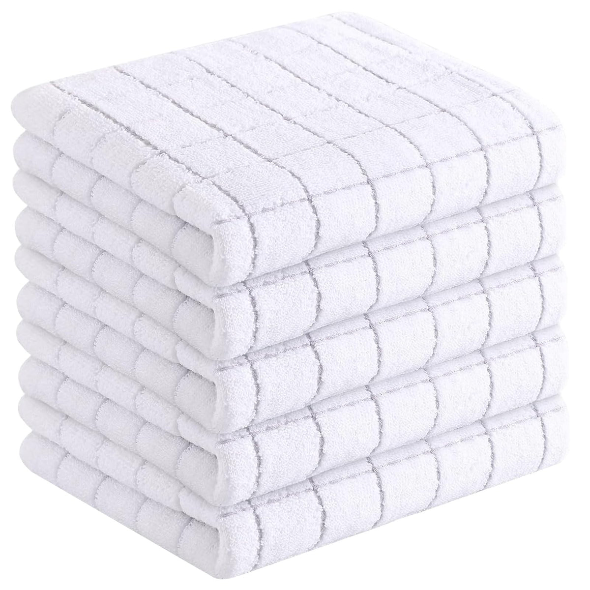Homaxy 100% Cotton Terry Kitchen Towels, 2 Pack, Black